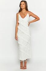 Hudson White Ruffle Maxi Dress Image