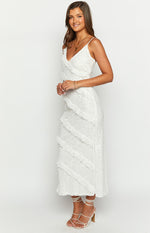 Hudson White Ruffle Maxi Dress Image