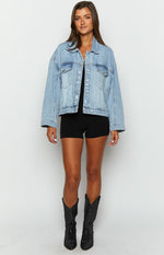 Hugo Light Wash Oversized Denim Jacket Image