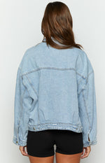 Hugo Light Wash Oversized Denim Jacket Image