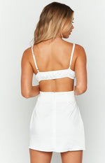 Hyacinth Tie Mini Dress White Image