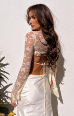 Hypnotised Cream Lace Shrug and Top Set Image