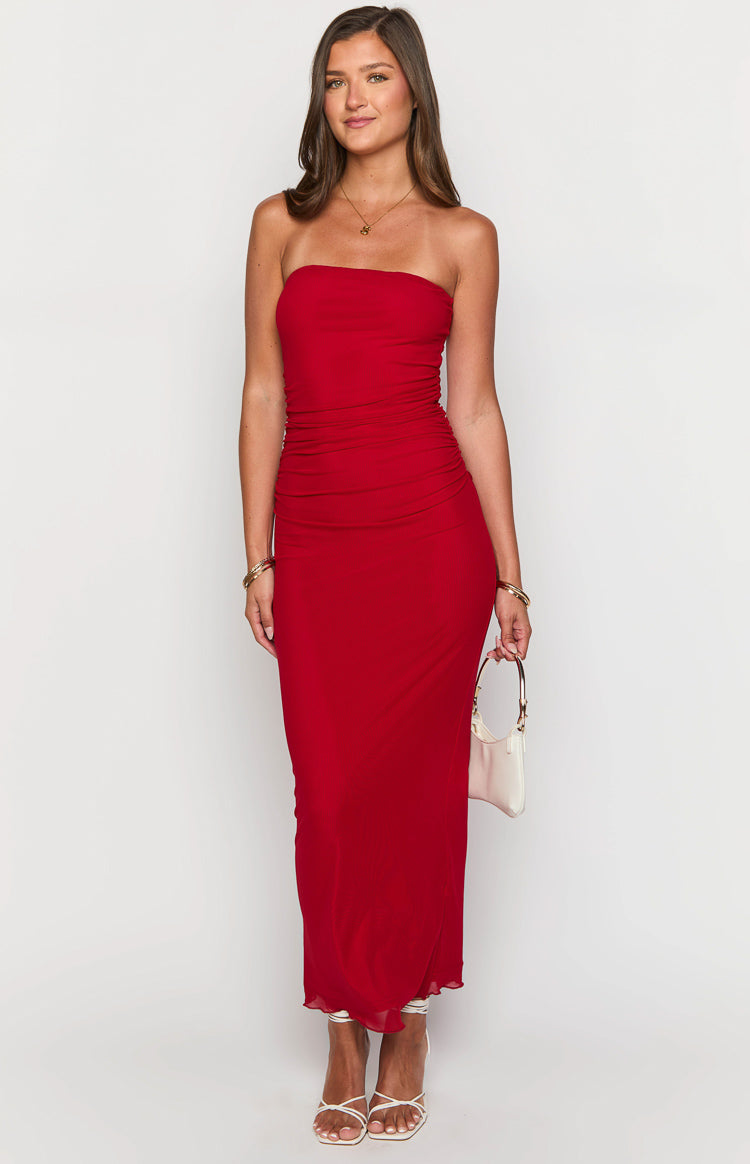 Imogen Red Maxi Dress Image