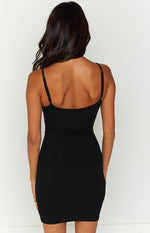 Ingrid Black Mini Slip Dress Image