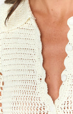 Ingrid Cream Crochet Mini Dress Image