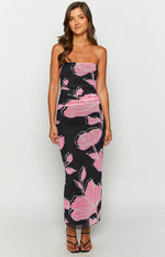 Imogen Black Print Maxi Dress Image