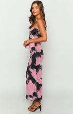 Imogen Black Print Maxi Dress Image