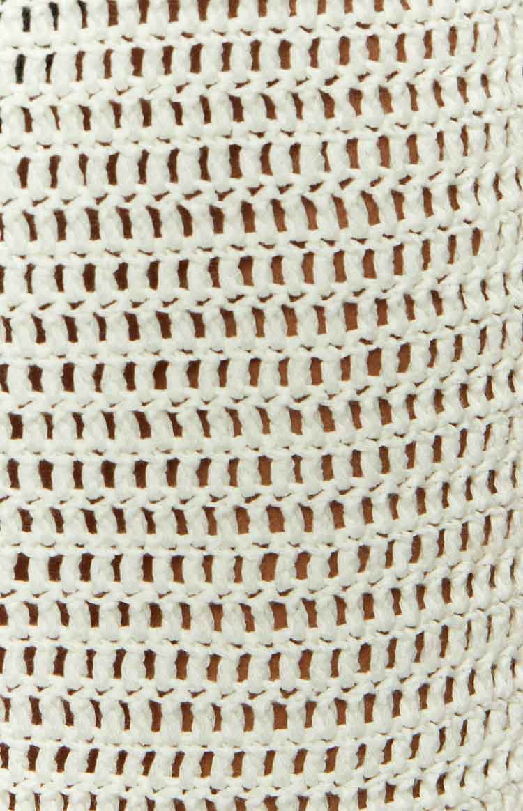 Indio White Crochet Maxi Skirt Image