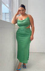 Ingrid Green Maxi Skirt Image