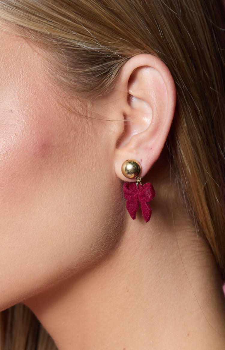 Isibel Red Bow Earrings (FREE over $160) Image