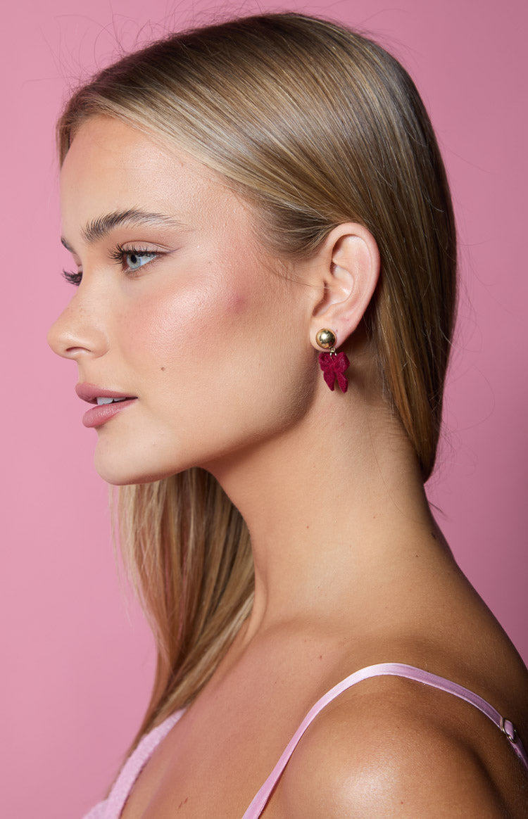 Isibel Red Bow Earrings (FREE over $160) Image