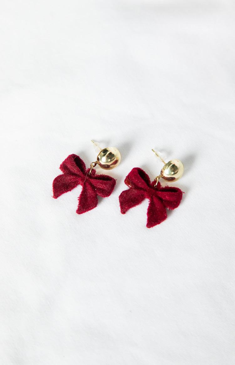 Isibel Red Bow Earrings (FREE over $160) Image