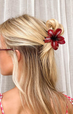 Island Girl Red Flower Clip Image