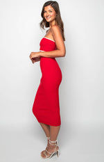 Isobel Red Midi Dress Image