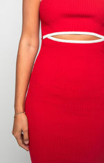 Isobel Red Midi Dress Image