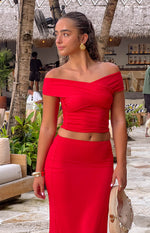 Jaya Red Crop Top Image