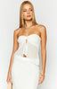 Jacqulin White Strapless Top