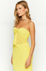 Jacqulin Yellow Strapless Top Image