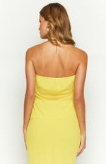 Jacqulin Yellow Strapless Top Image