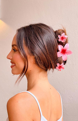 Jaide Pink Flower Clip 3 Pack