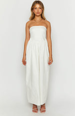 Jazlynn White Strapless Maxi Dress Image