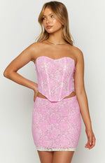 Jem Pink Lace Corset Top Image