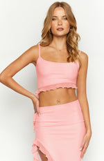 Jemerson Pink Ruffle Top Image