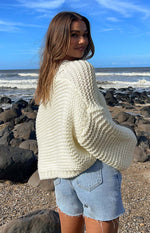 Jen White Knit Cardigan Image