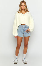 Jen White Knit Cardigan Image