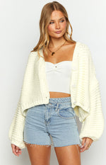 Jen White Knit Cardigan Image