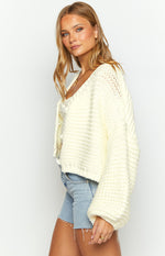 Jen White Knit Cardigan Image