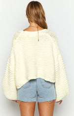 Jen White Knit Cardigan Image