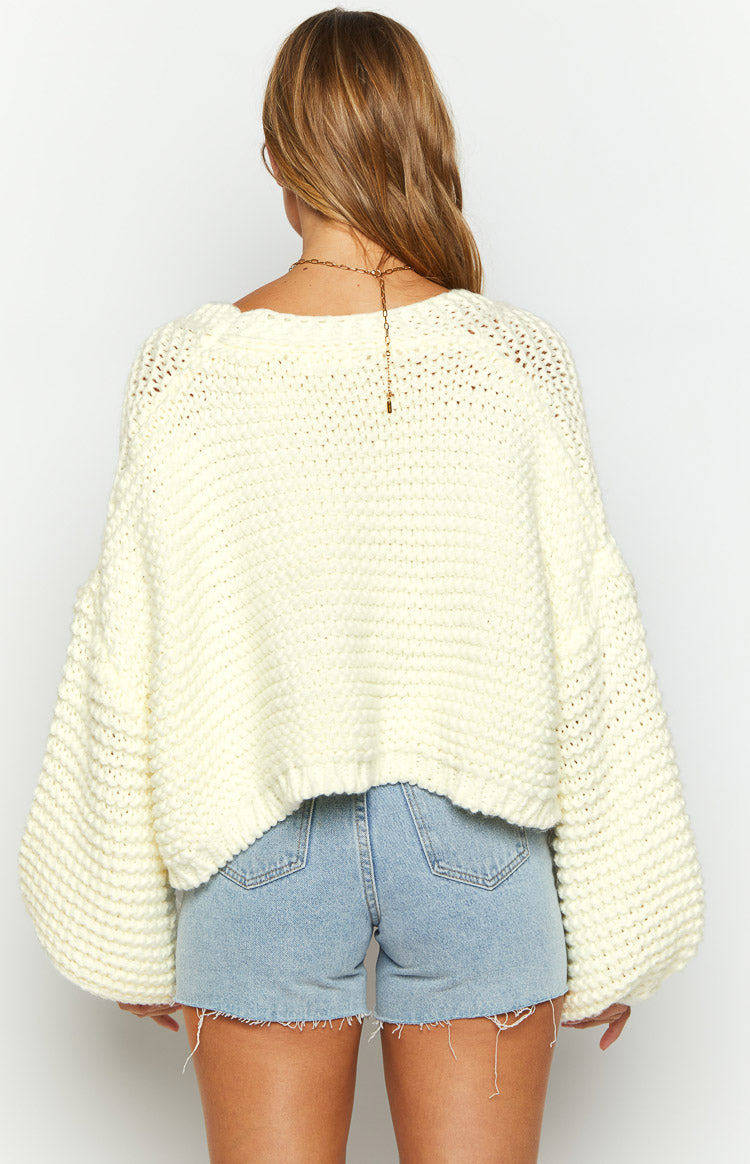 Jen White Knit Cardigan Image