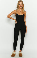 Jenner Black Rib Jumpsuit Image