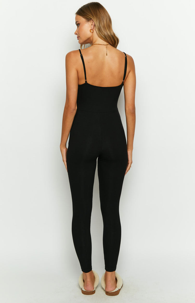 Jenner Black Rib Jumpsuit Image