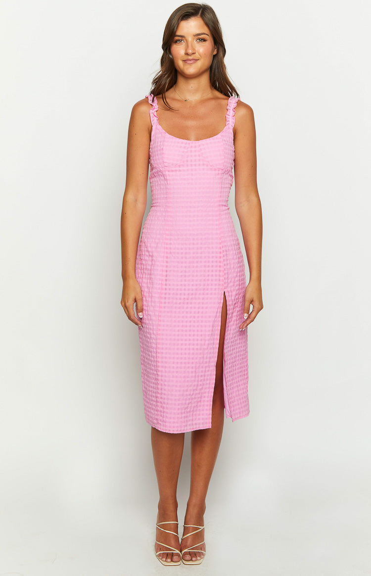 Jessie Pink Midi Dress Image