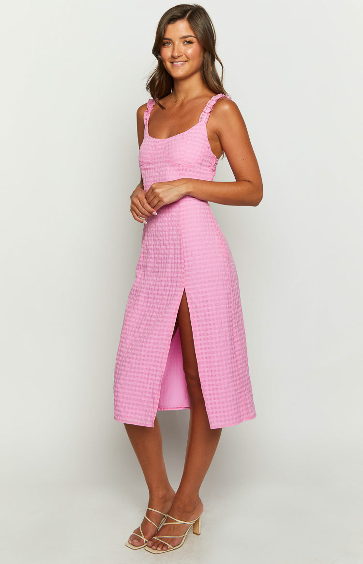 Jessie Pink Midi Dress