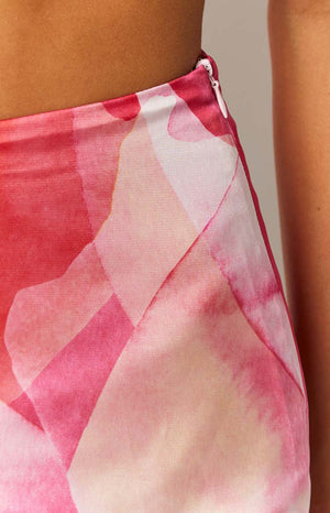 Jessie Pink Print Mini Skirt