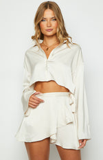 Johnston Cream Satin Shirt Image