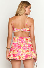 Josie Yellow Floral Pop Mini Dress Image