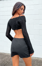 Jubel Black Crochet Bolero Image