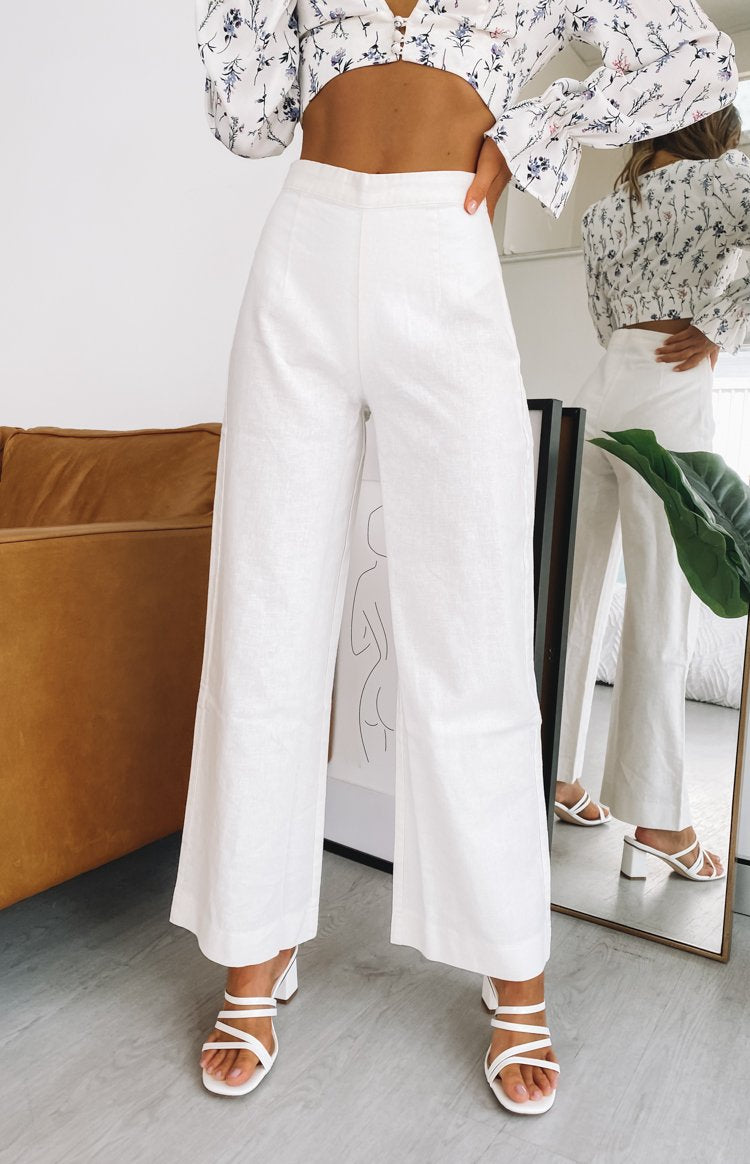 Julian Linen Pants White Image