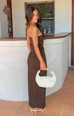 Juliete Brown Midi Dress Image