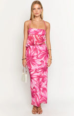 Karla Pink Floral Maxi Skirt Image