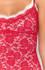 Kata Red Lace Maxi Dress Image