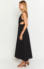 Kensie Black Backless Midi Dress Image