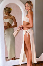 Kenza Beige Maxi Dress Image