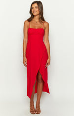 Kirrily Red Midi Dress Image