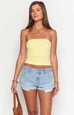 Lindsay Light Wash Denim Shorts Image