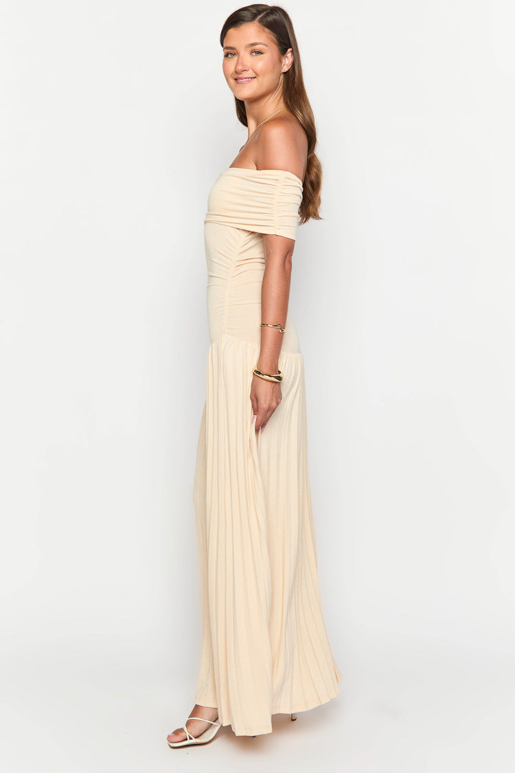 Lioness Field Of Dreams Oatmeal Maxi Dress Image